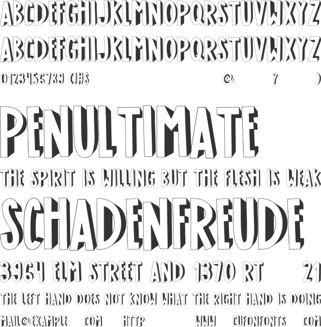 GLORY NEIRA font preview