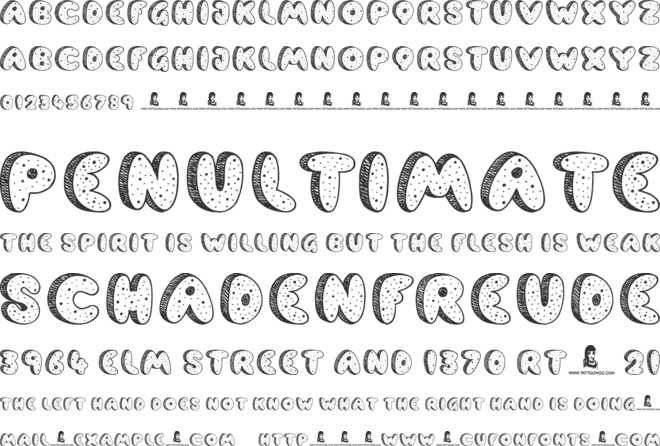 Cookie Dough font preview