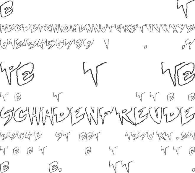 Mystery White font preview