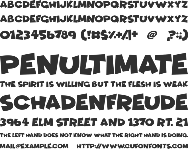 Funhouse font preview