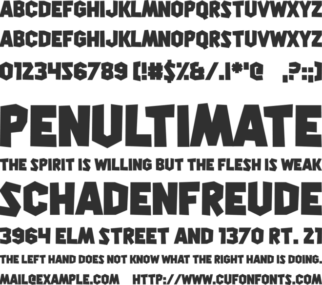 Squirk font preview