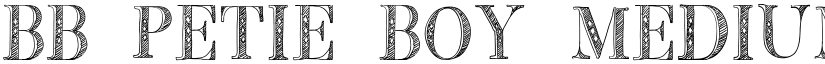 BB Petie Boy Medium font