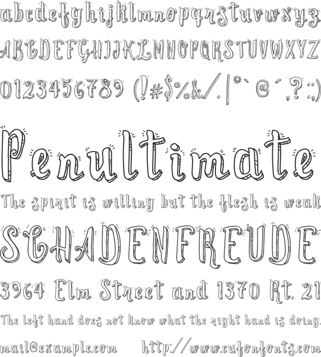 Cute Script font preview