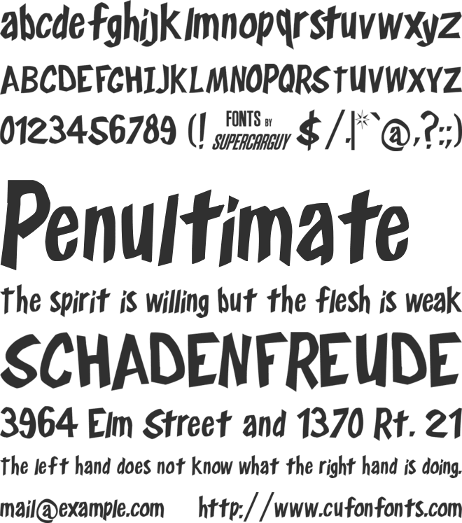 Frosty's Winterland font preview