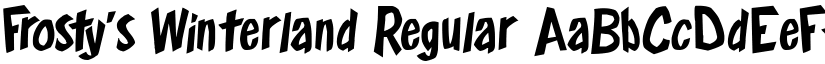Frosty's Winterland Regular font