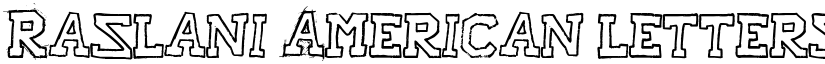 Raslani American letters Bold font