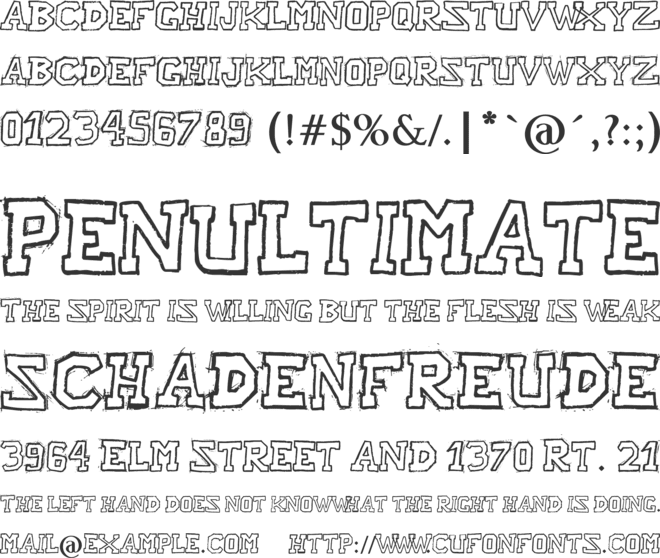 Raslani American Letters font preview