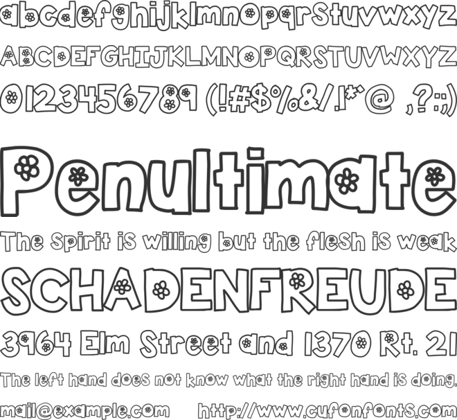 KBTheFlowerFarm font preview