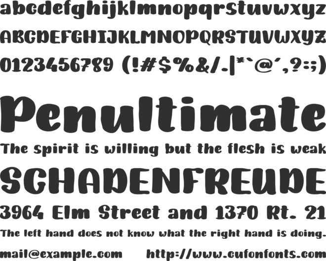Sweet Baby font preview