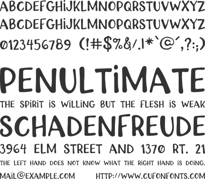 RWA Honeydew font preview