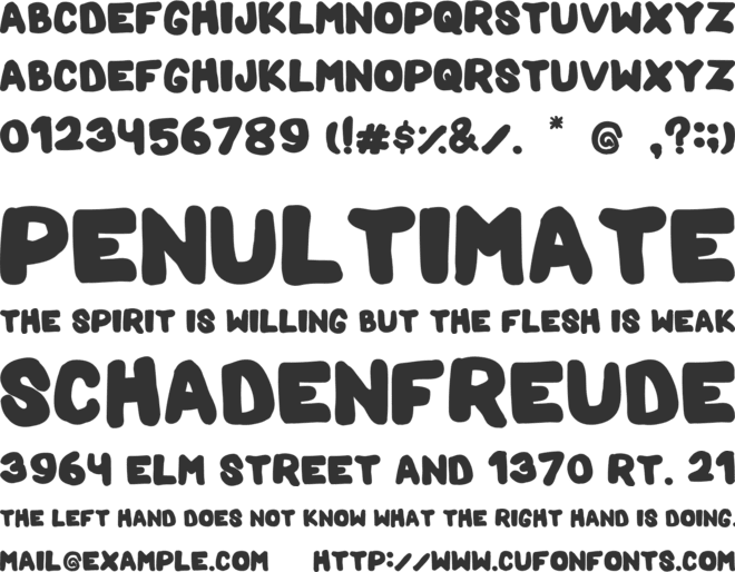 Mama Bear font preview