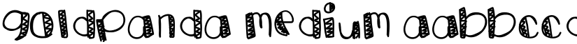GoldPanda Medium font