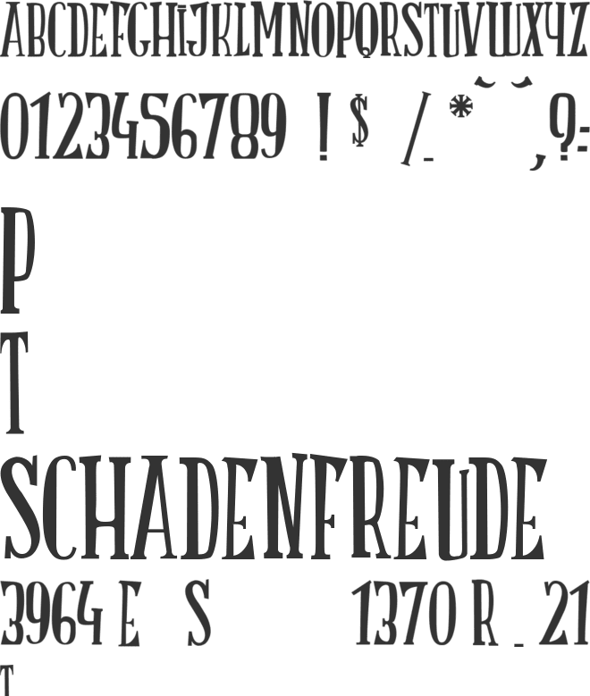 LA TRUITE A PAPA B font preview