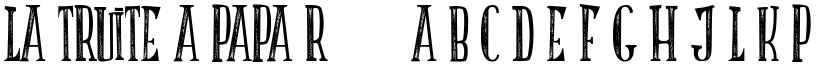 LA TRUITE A PAPA Regular font