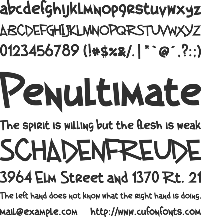 German Beauty font preview