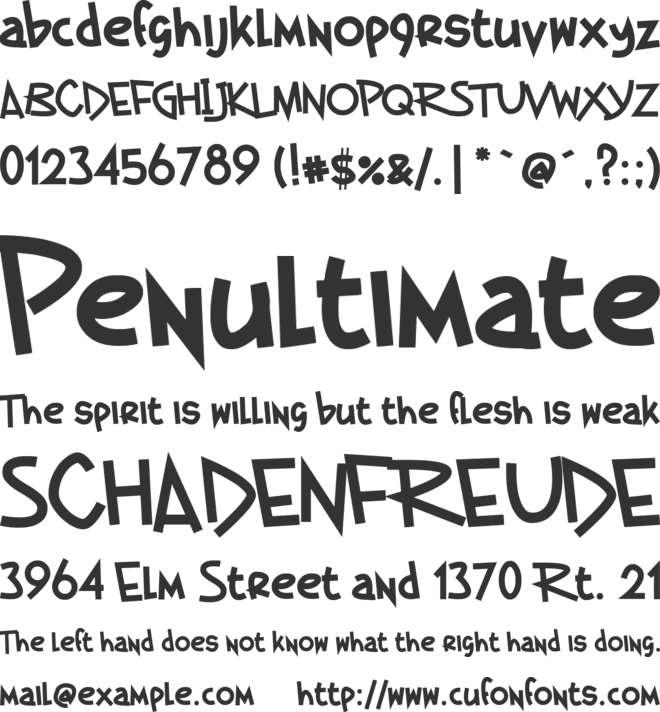 German Beauty font preview
