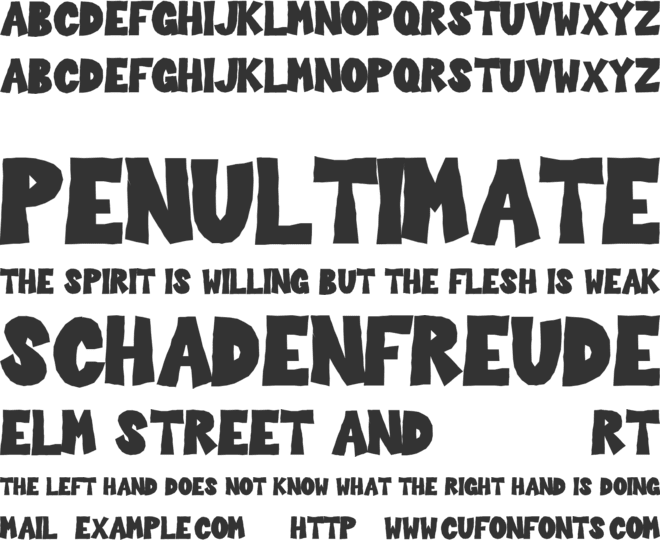 Stone Age font preview