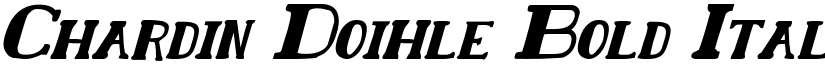 Chardin Doihle Bold Italic font