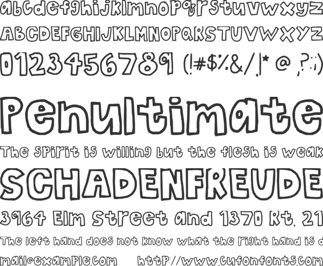 the bubble letters font preview