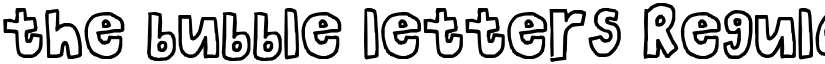 the bubble letters Regular font