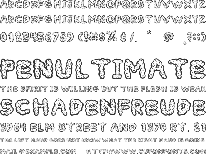 Cloudy font preview