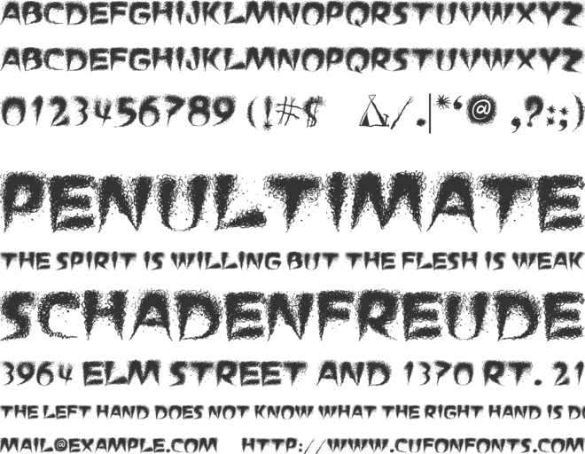 PUCHA SMOKE TELEGRAPH3 font preview