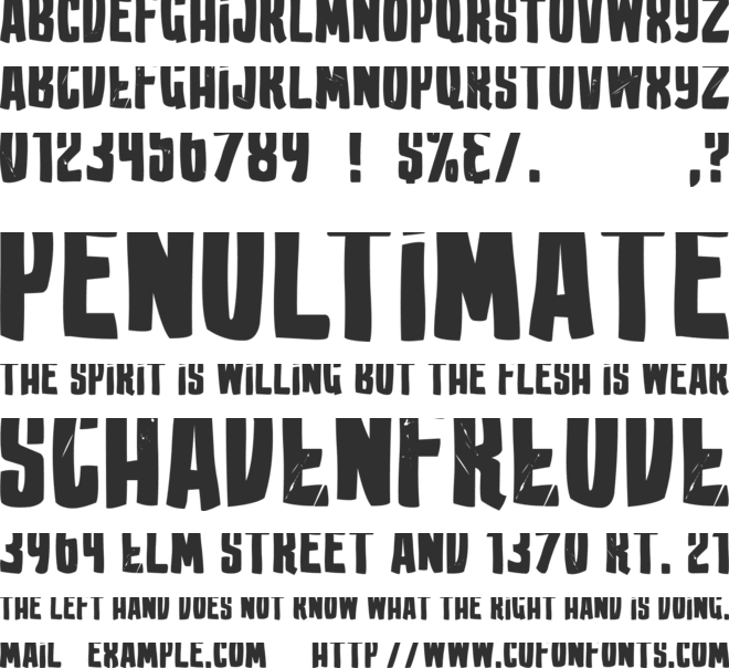 Ed Wood Movies font preview