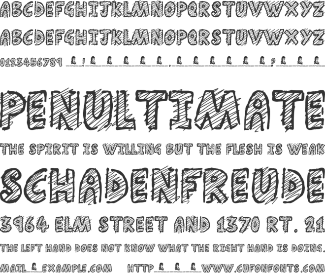 Schools Out!!! font preview