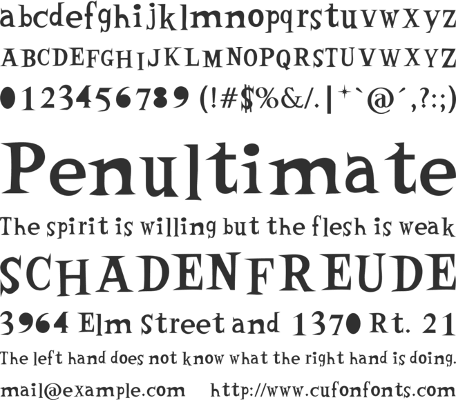 Woodcutter Vintage Cartoon font preview