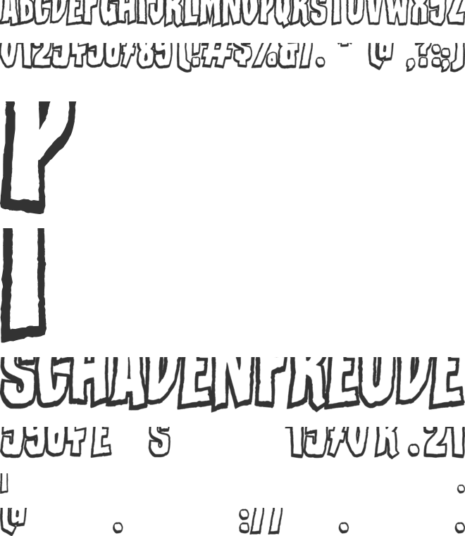 Bad Stories font preview