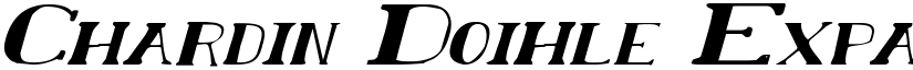 Chardin Doihle Expanded Italic font