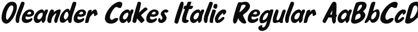 Oleander Cakes Italic Regular font