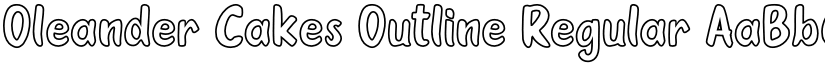 Oleander Cakes Outline Regular font