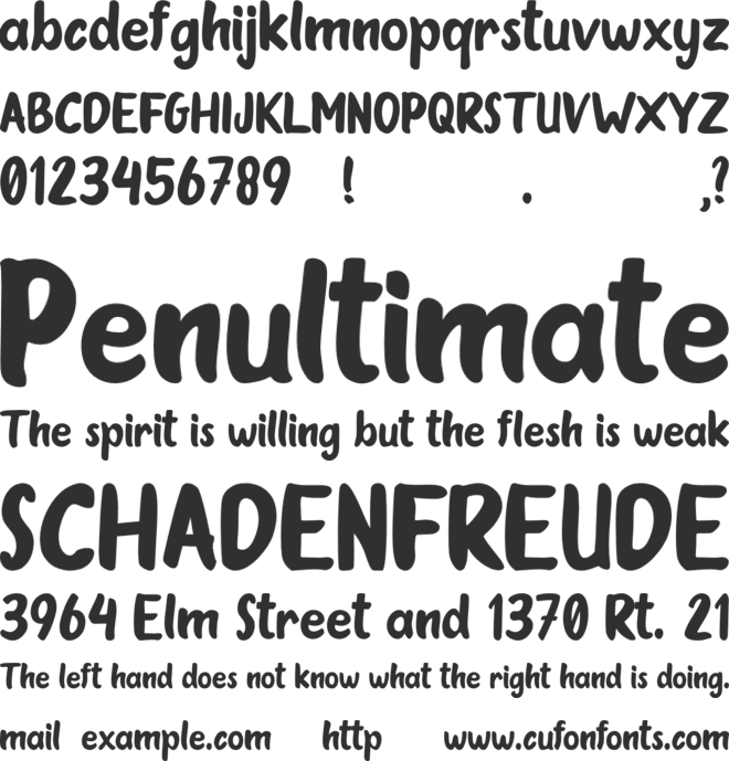 Oleander Cakes font preview