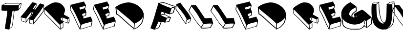 threed filled Regular font