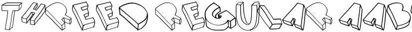 threed Regular font