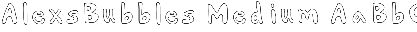 AlexsBubbles Medium font