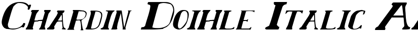 Chardin Doihle Italic font