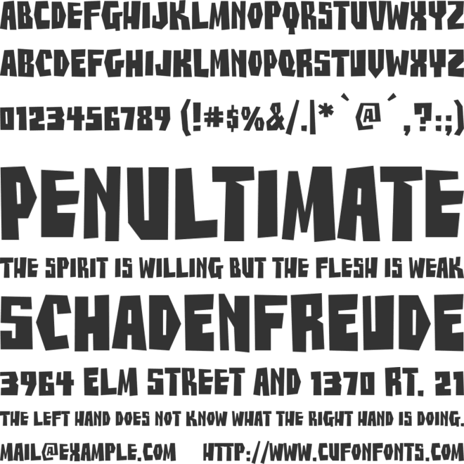 BuzzSaw AOE font preview