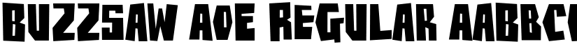 BuzzSaw AOE Regular font