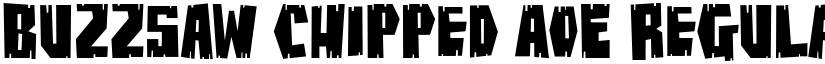 BuzzSaw Chipped AOE Regular font