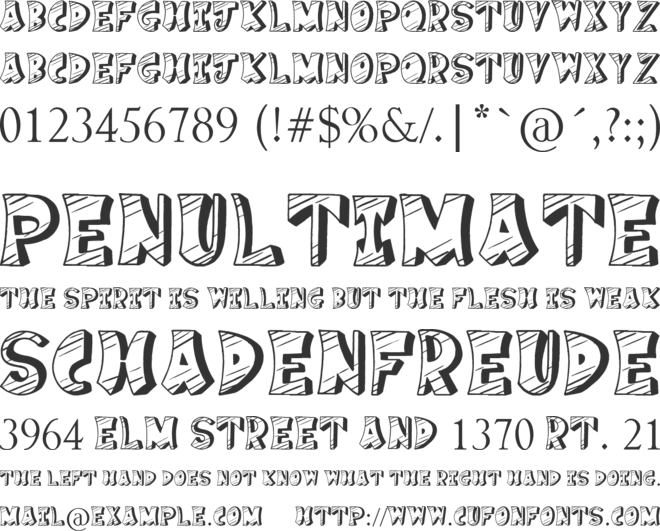 Cake Nom font preview