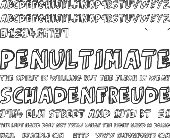 just a kid font preview