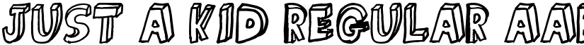 just a kid Regular font