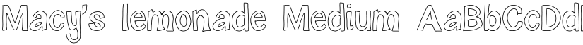 Macy's lemonade Medium font