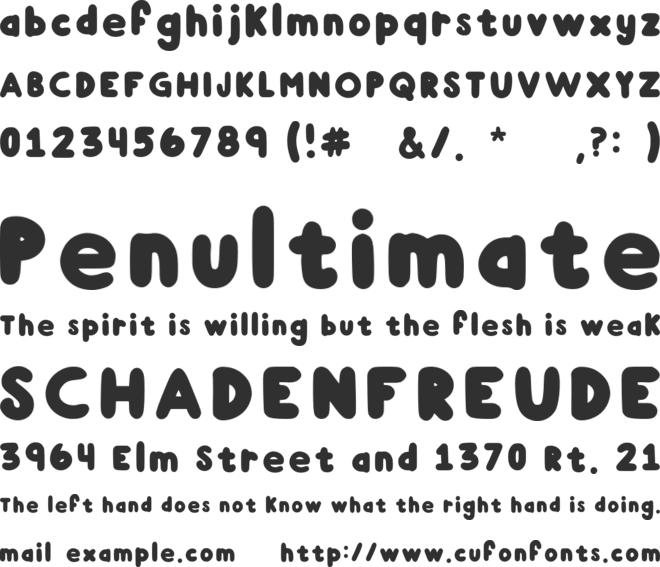 Singularity font preview