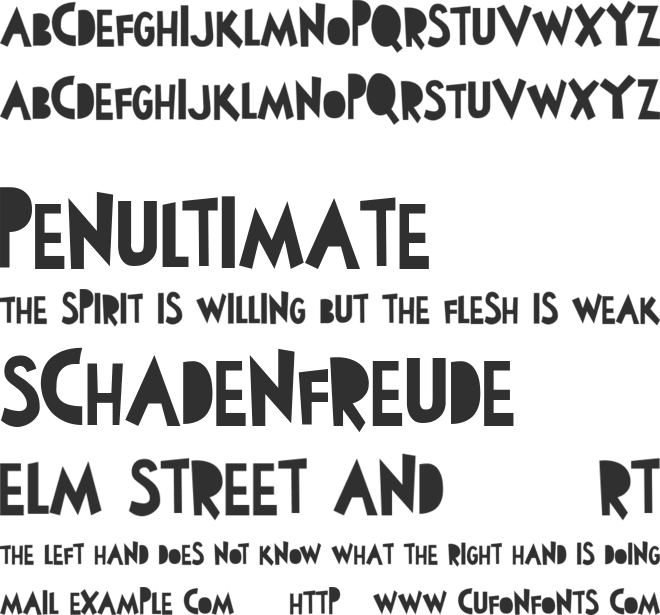 Walter Goes To America font preview