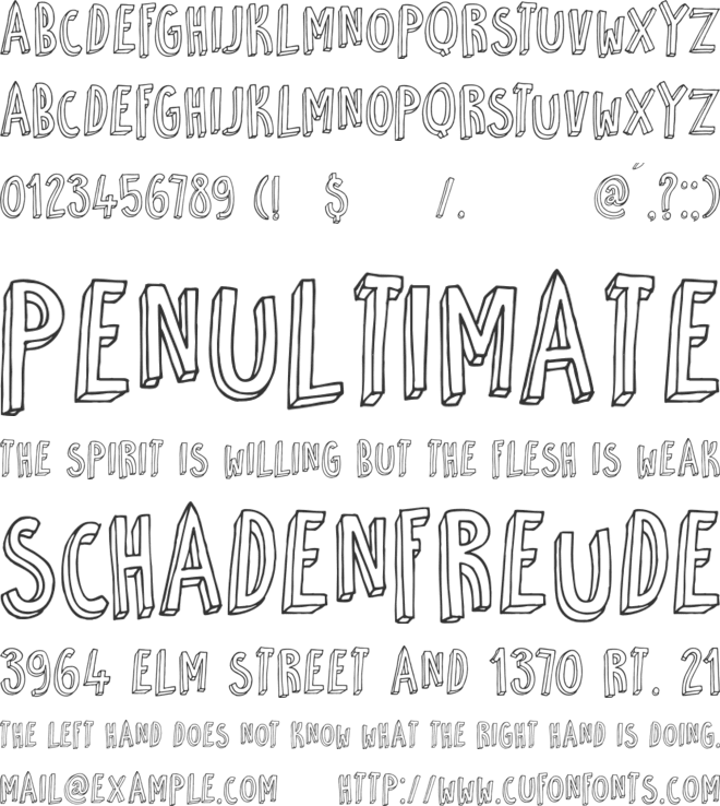 DK Petit Four font preview