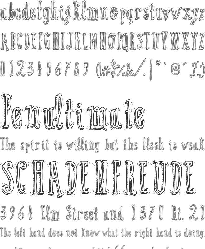 Little Kid font preview