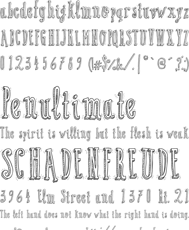 Little Kid font preview